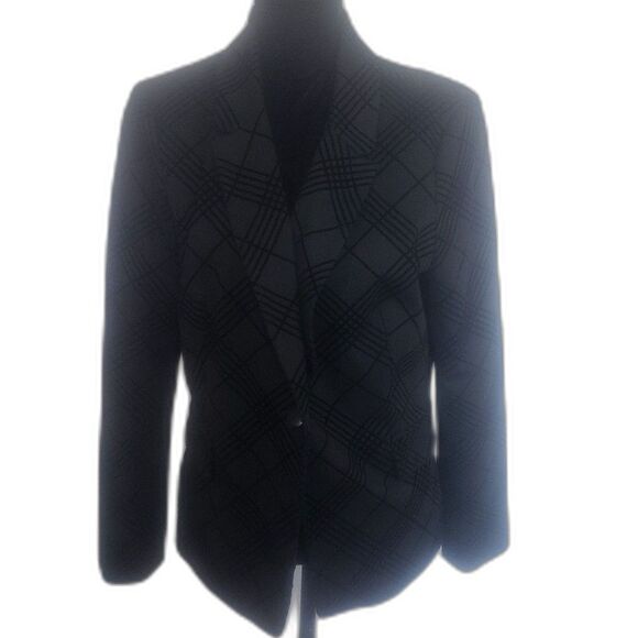 Jules & Leopold Black Stripe One Button Blazer Size Large - Picture 8 of 9